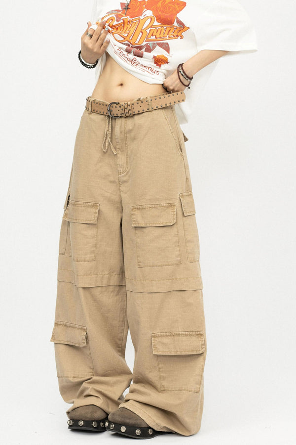 Retro Multi-Pocket Work Pants