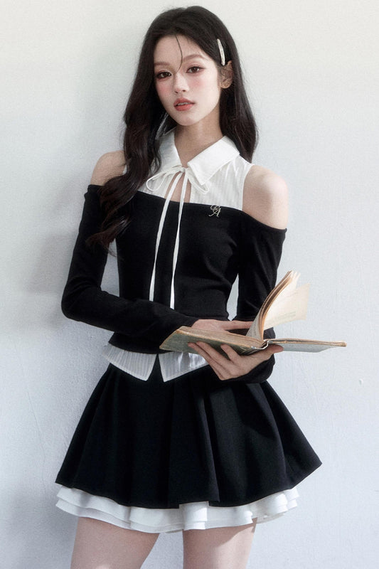 Slim Off-Shoulder Top Set-Up