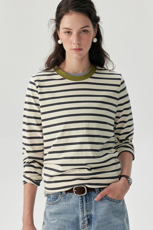 American Vintage Striped Long Sleeve T-Shirt