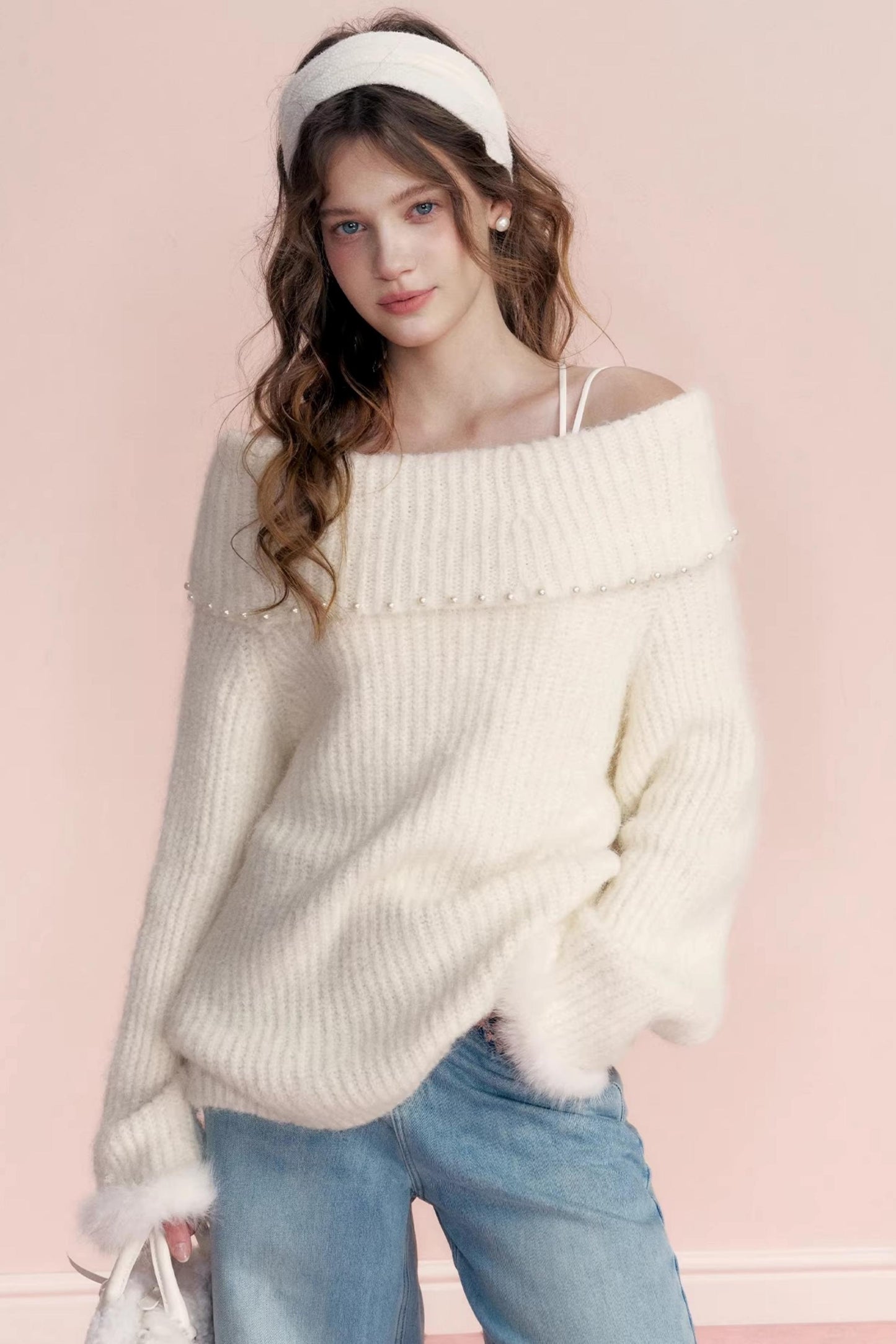 Winter Romance Pearl Sweater