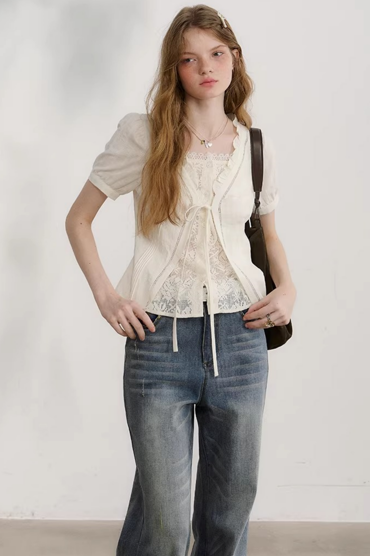 Cloud Peony Lace Blouse