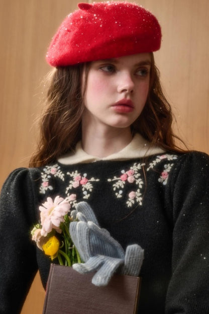 Wool Handmade Embroidered Sweater