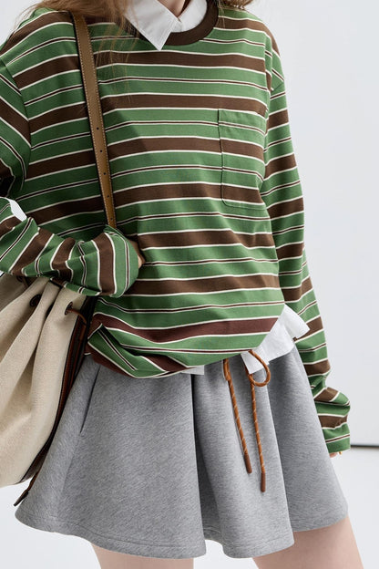 Casual Sweatshirt And Skirt Set-Up