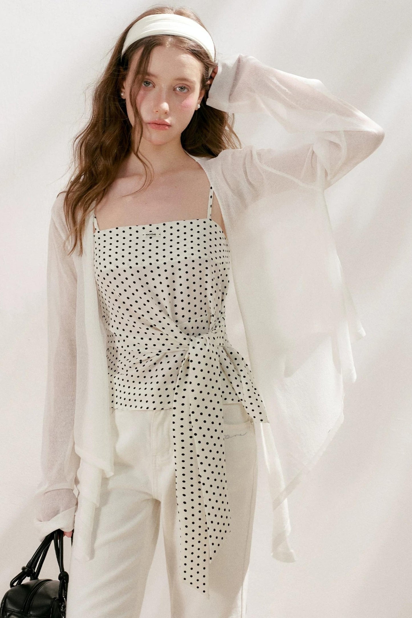 Polka Dot Asymmetrical Camisole
