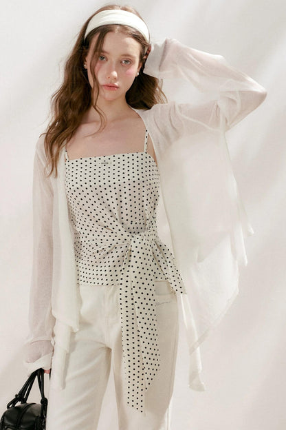 Polka Dot Asymmetrical Camisole
