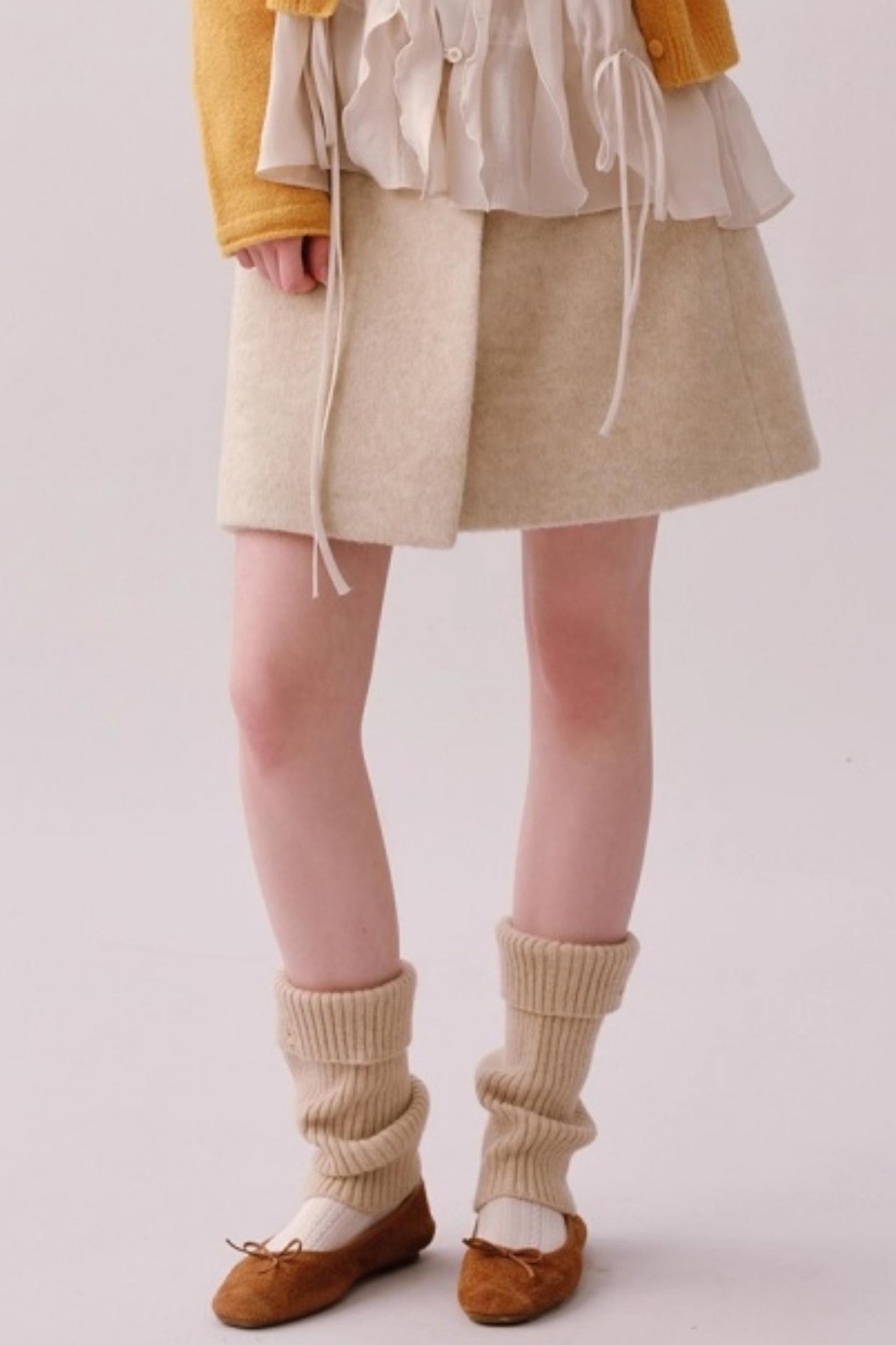 Heavy Woolen Patchwork Skirt
