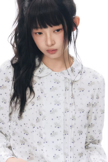 Pony Print Shirt and Skirt Matching Set