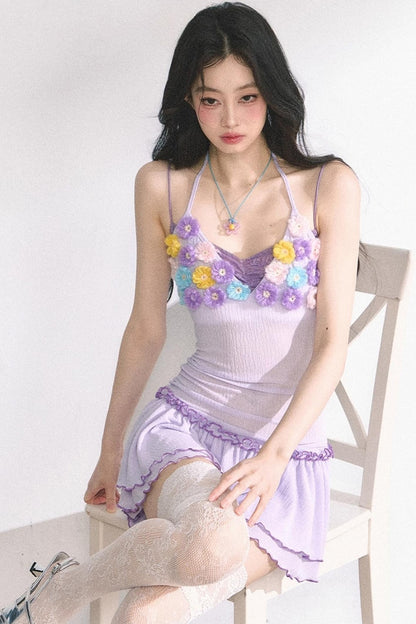 Floral One-Shoulder Summer Dress