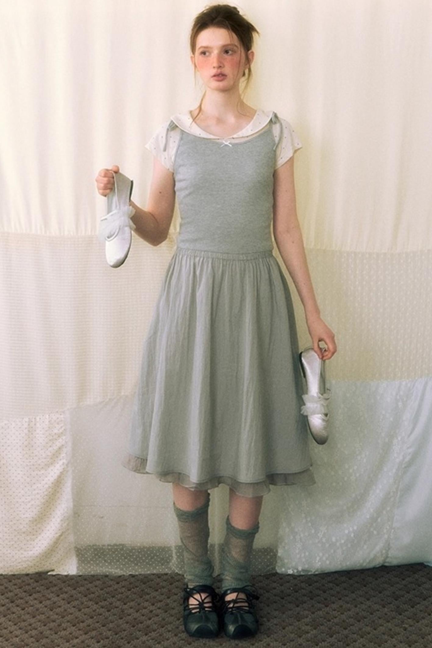 Nap Lace Panel Slip Dress