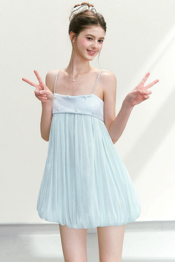 Girly Blue Floral Dress