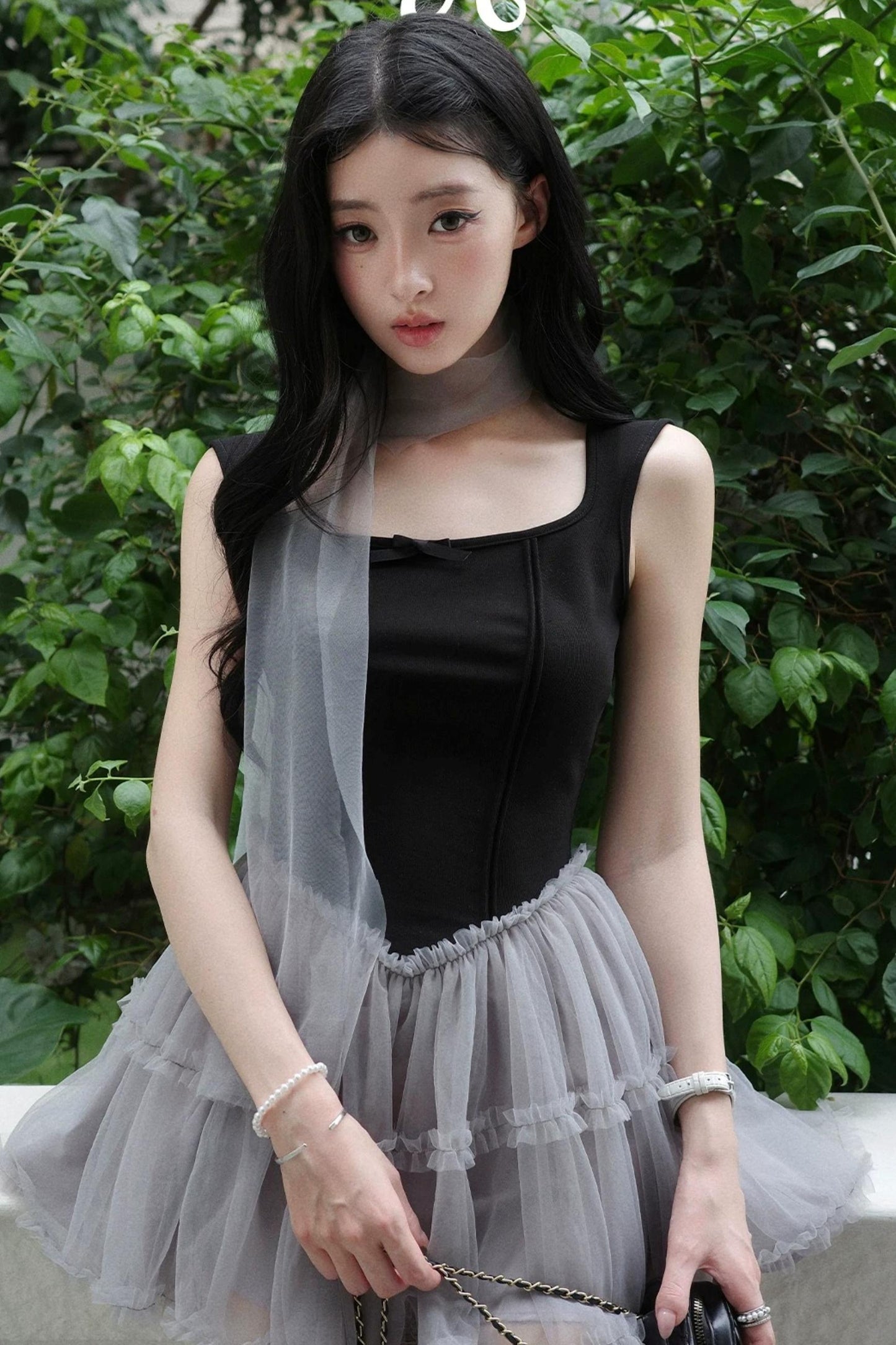 Mesh Patchwork Princess Dress