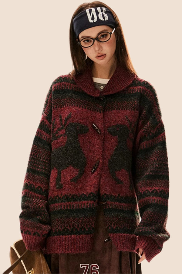 Retro Weicher Wachsknit Cardigan 