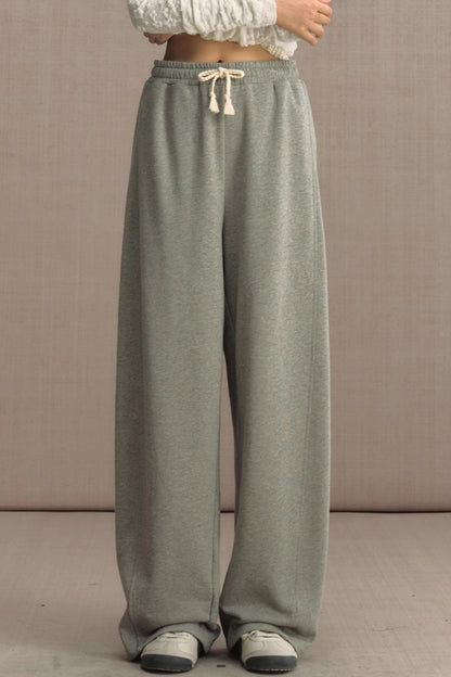 High-Waisted Knitted Wide-Leg Pants