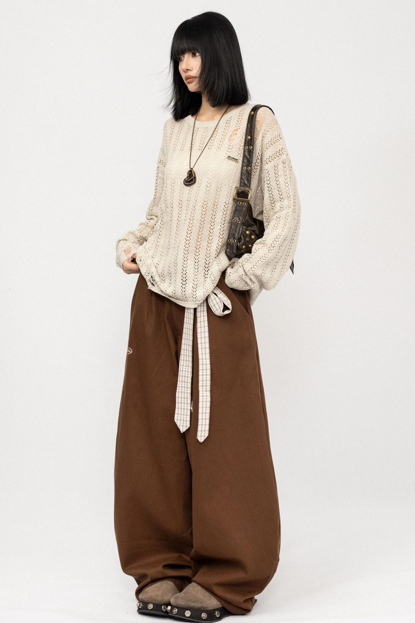American Spice Coffee Wide-Leg Pants