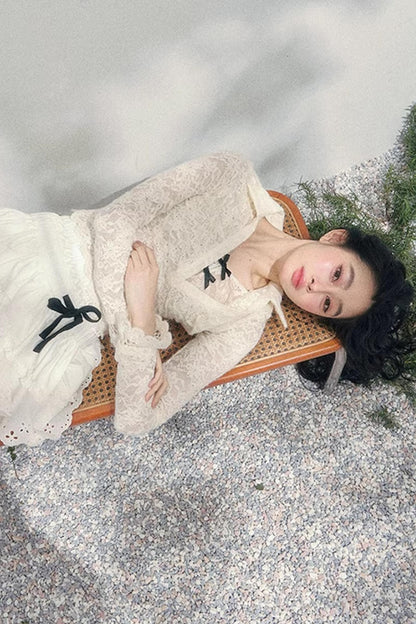 Blurred Focus Lace Top