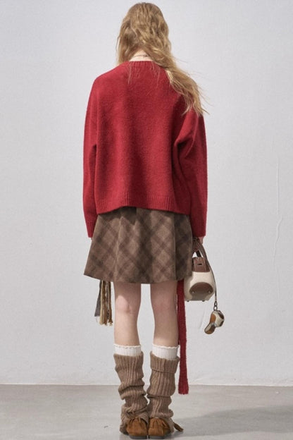 Floral Pony Festive Sweater