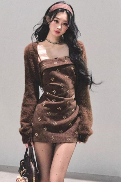 French Wool Suspender Dress Set-Up