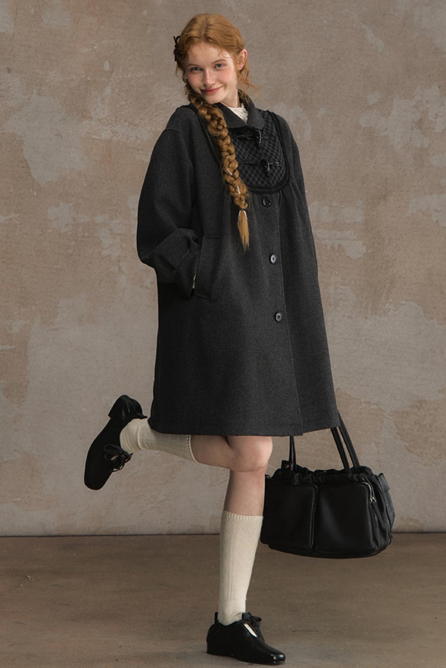 Sweetheart Pane Woolen Jacket Shawl Set-Up