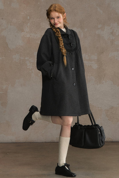 Sweetheart Pane Woolen Jacket Shawl Set-Up