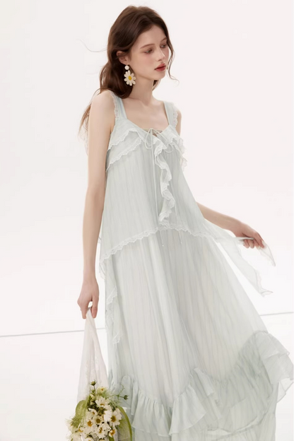 Tencel Ruffle Two-Piece Dress