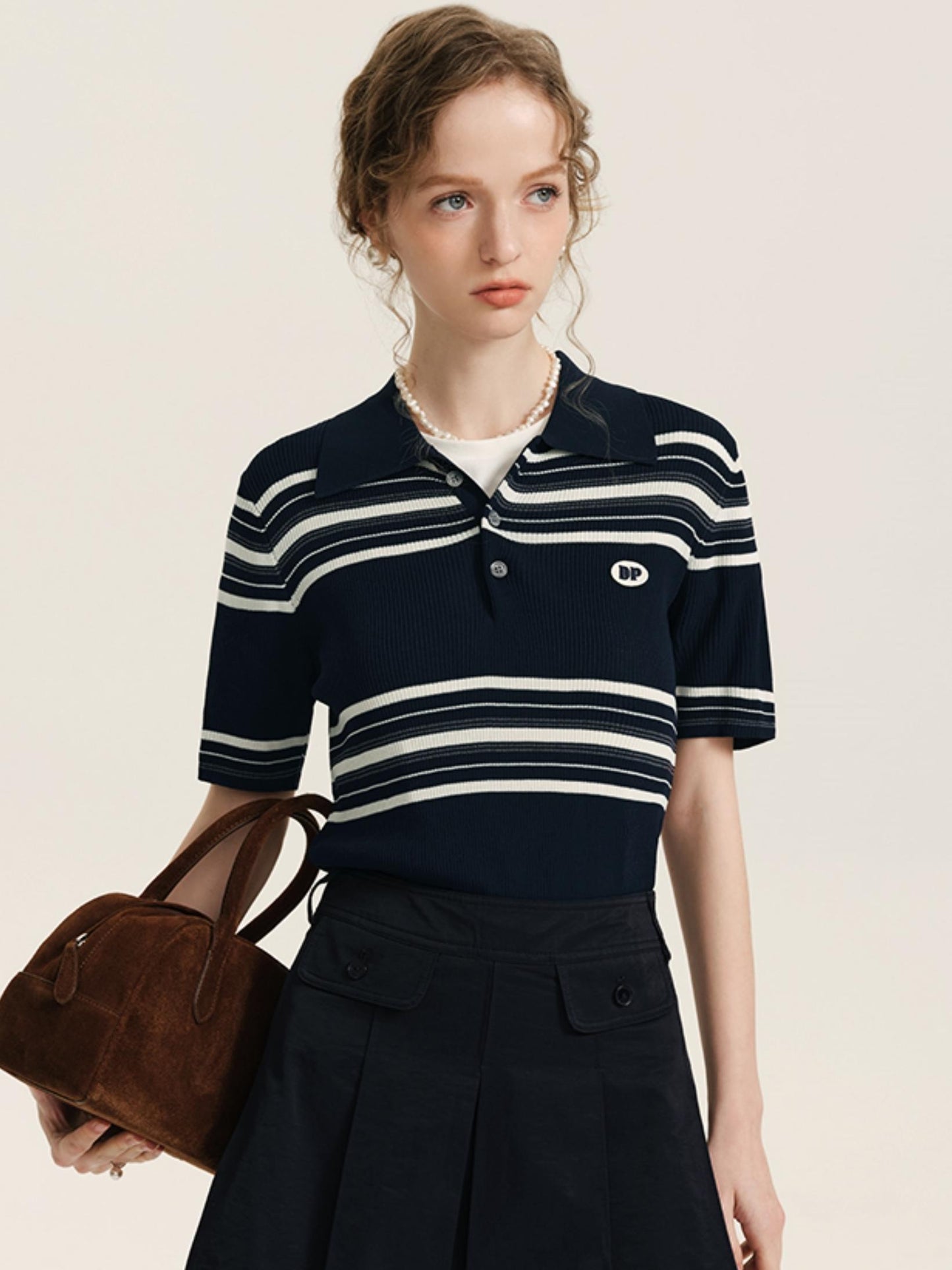 Slim Striped Polo T-Shirt