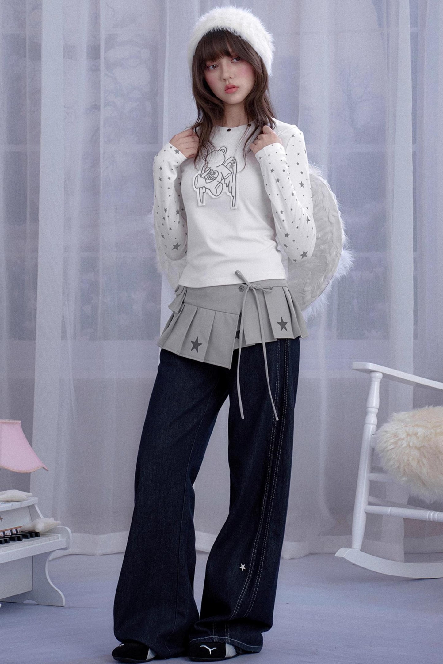 Dream Core Lace-Up Skirt