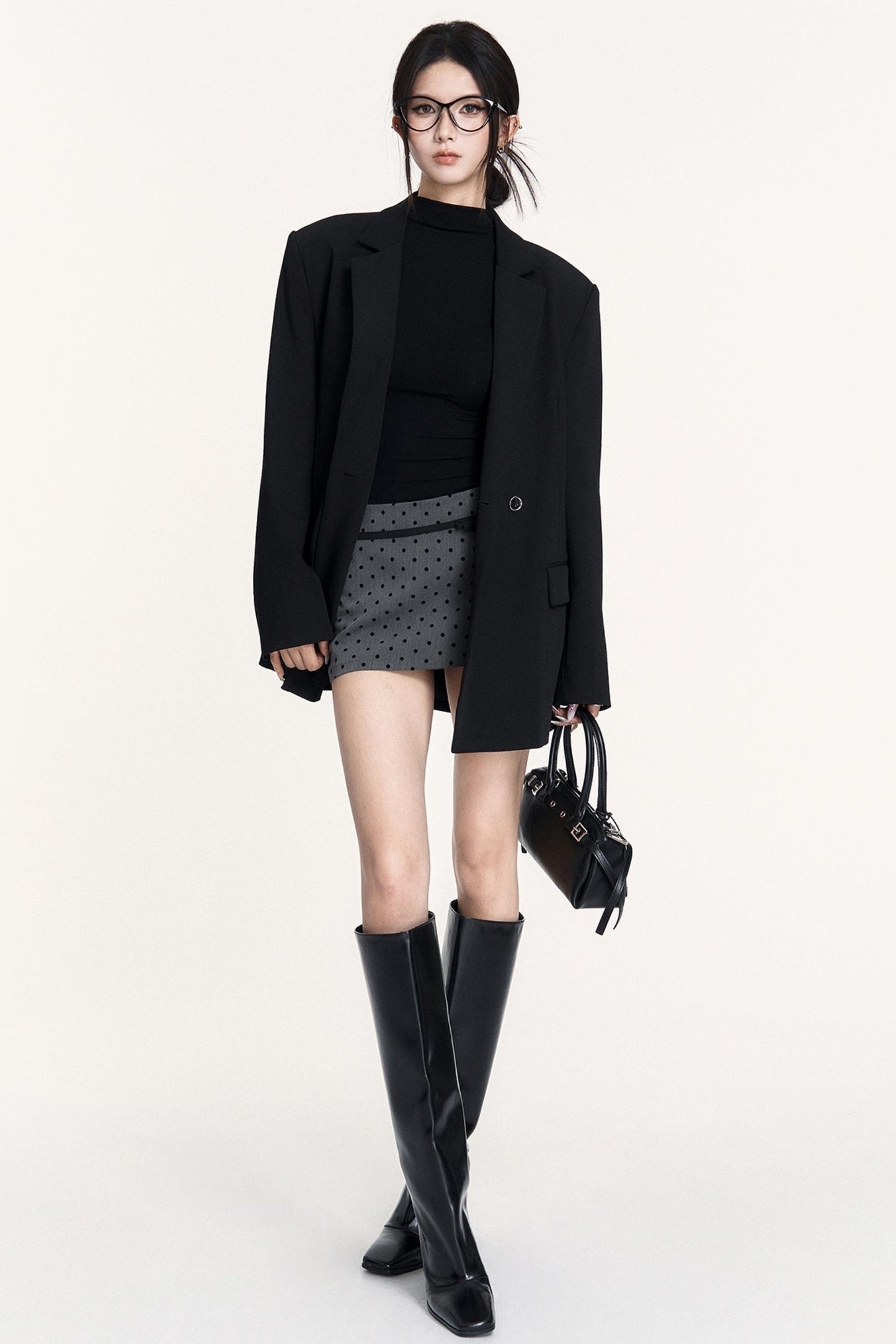 Black Small Turtleneck Top