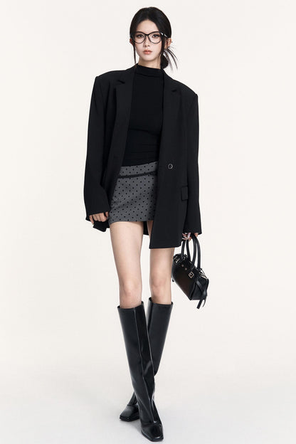 Black Small Turtleneck Top