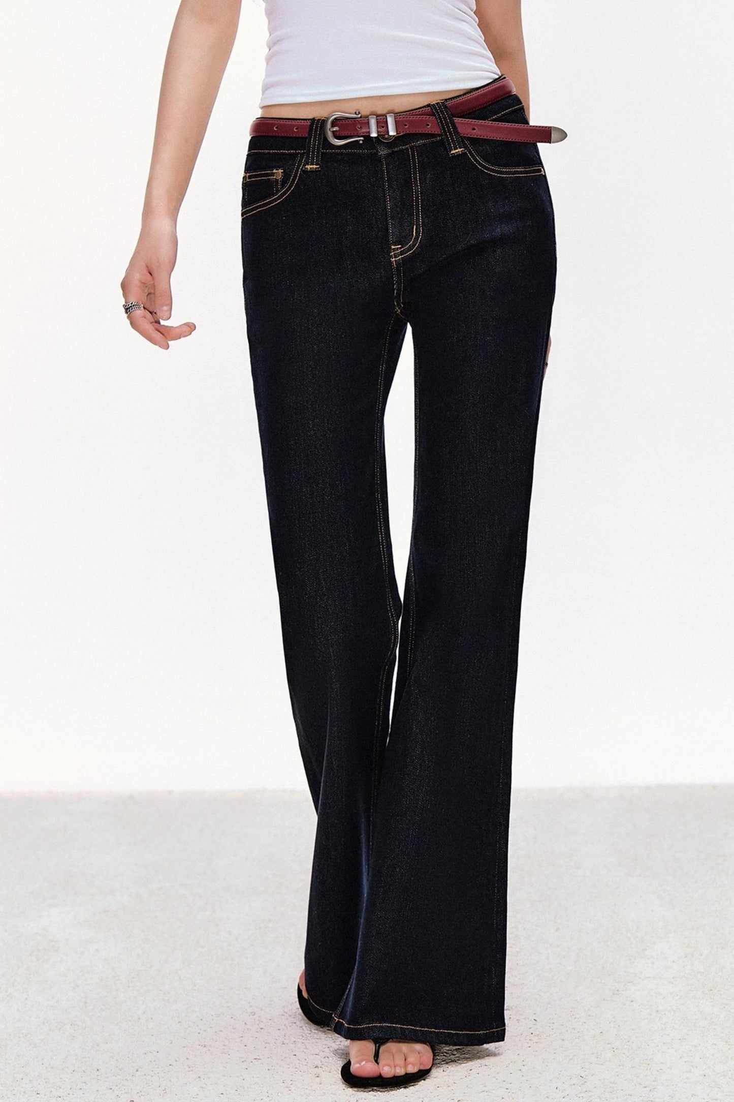 Retro Cow Slim Flare Jeans
