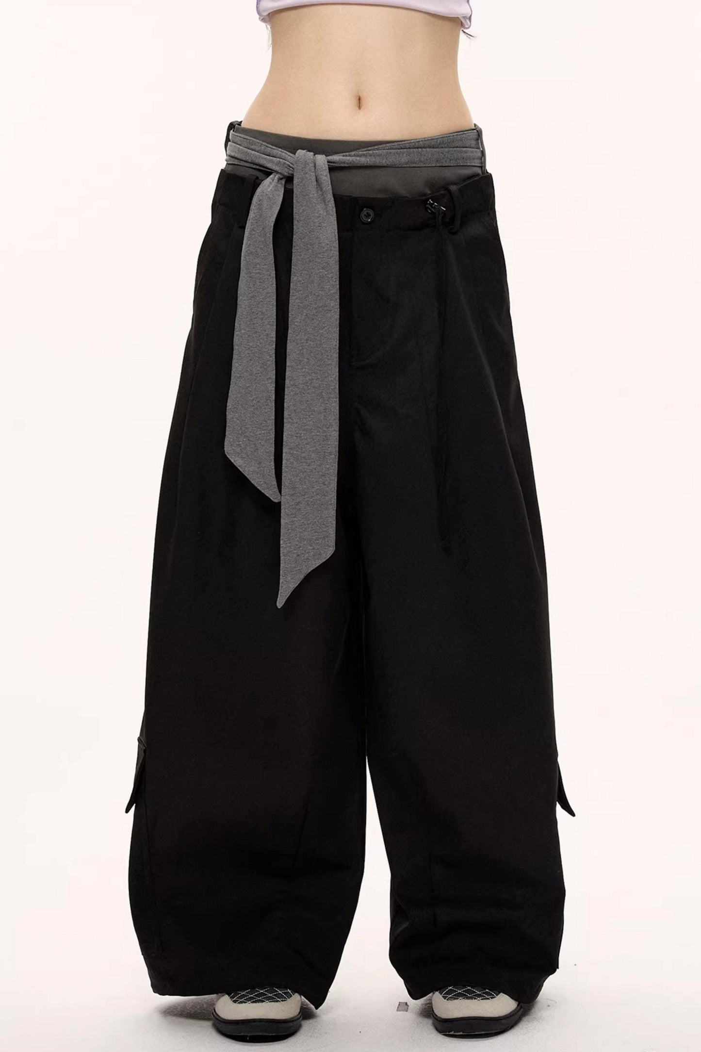 Hot Girl Lace-Up Cargo Pants