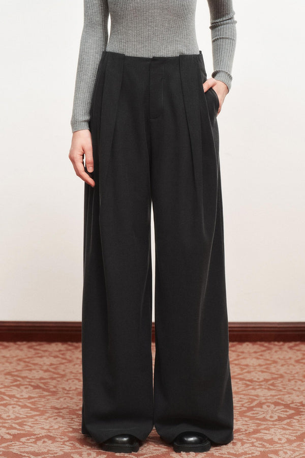 Waistless Wide-Leg Trousers