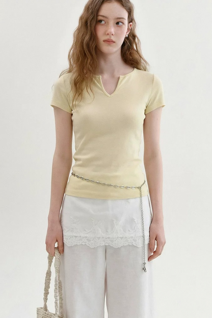 Relaxed V-Neck Summer Top