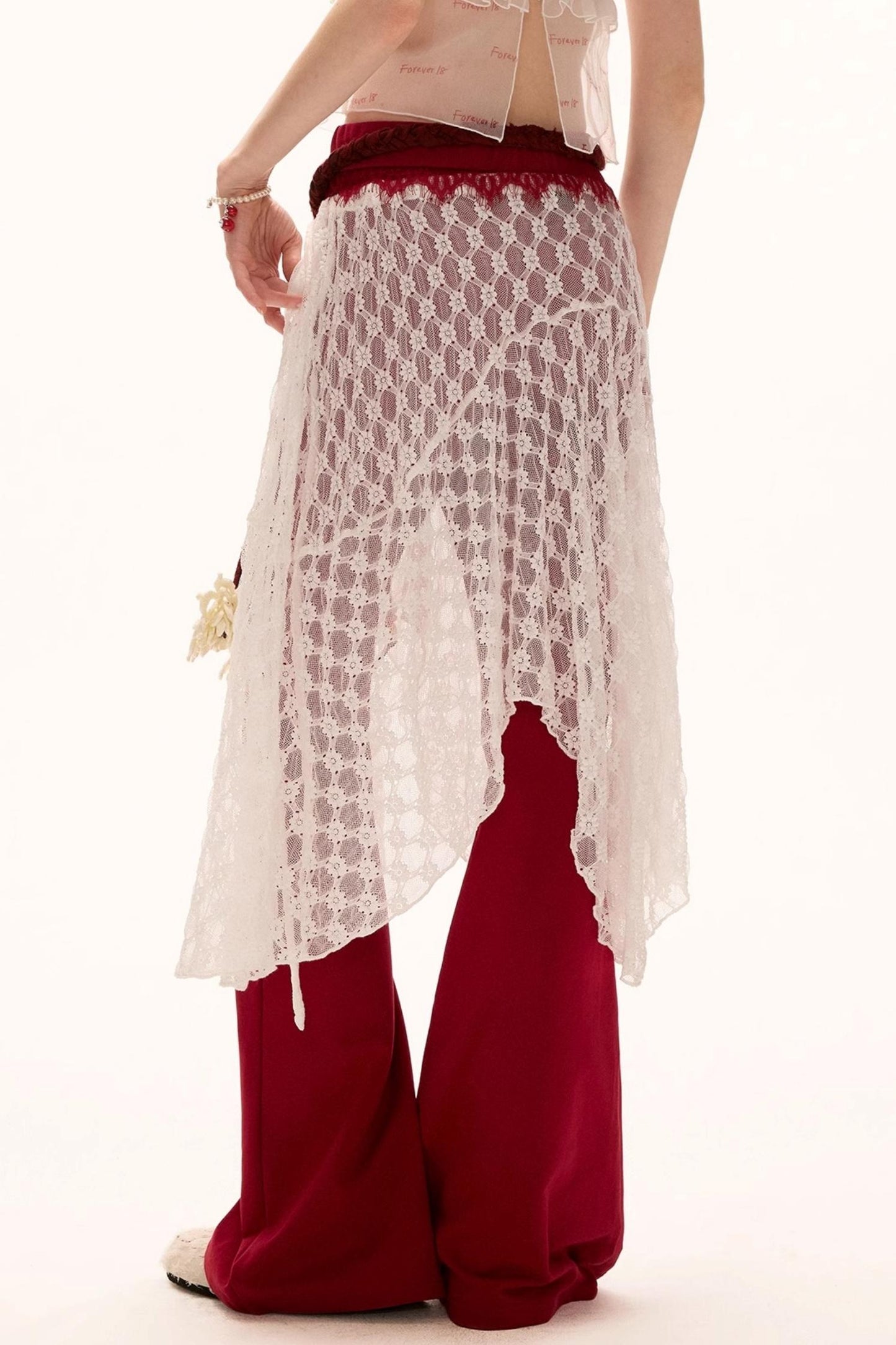 White Lace Curtain Skirt