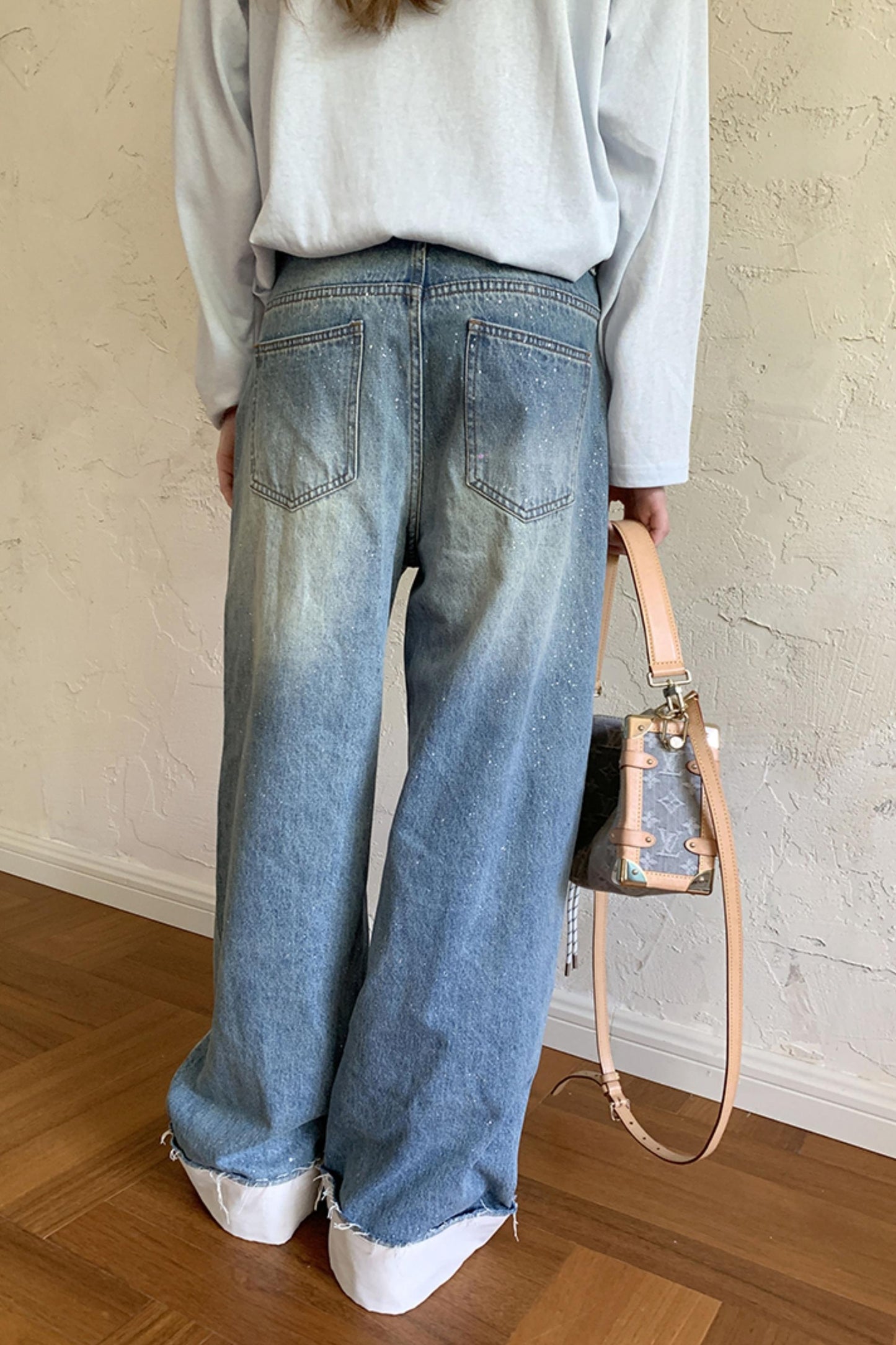 Structured Silver Summer Jeans