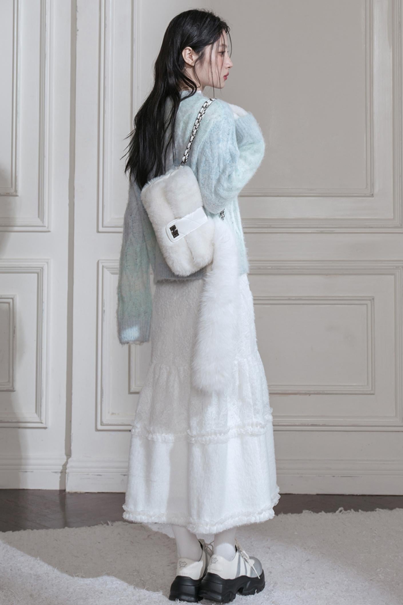 Gradient Wool Cardigan