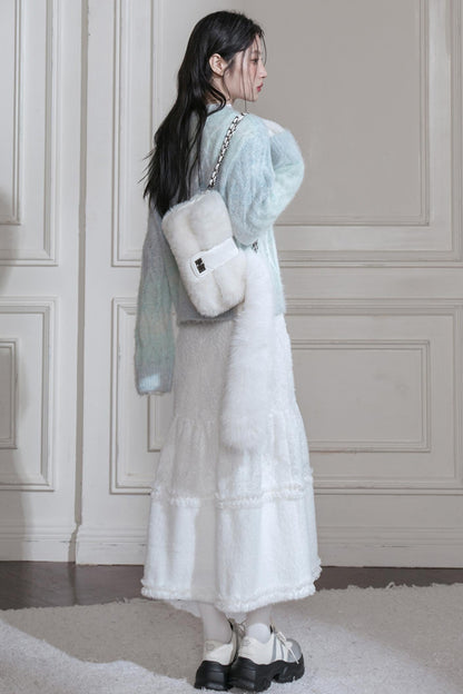 Gradient Wool Cardigan