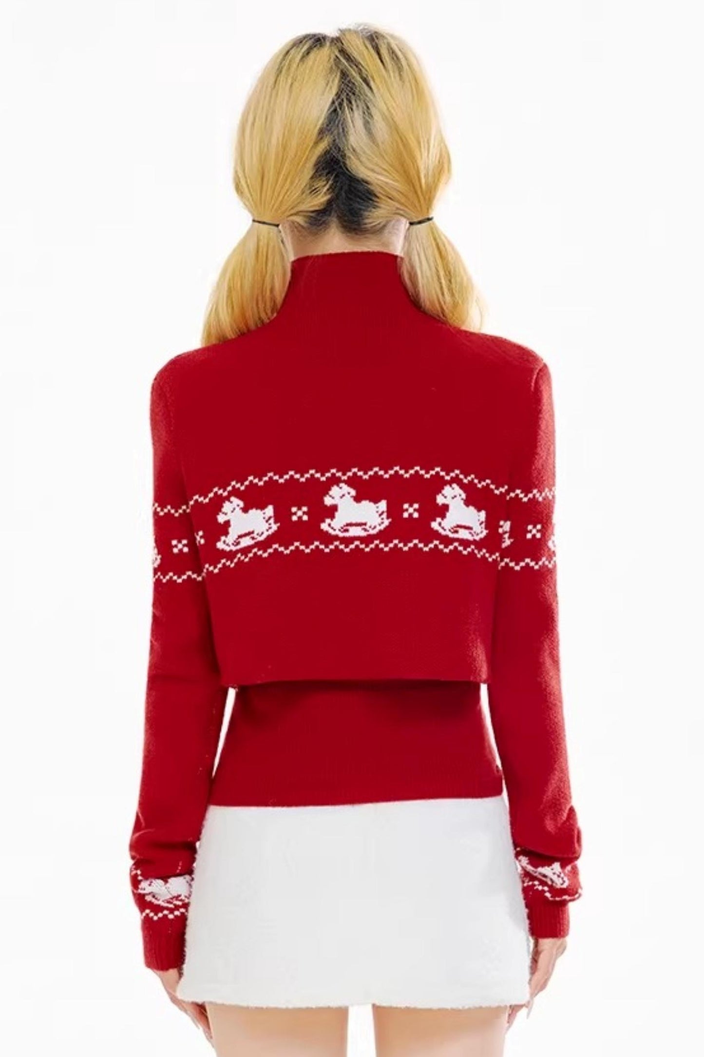 Fair Isle Cardigan Sweater Set