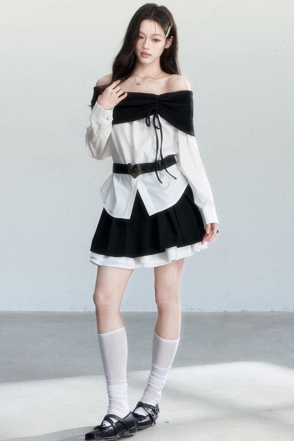 Off-Shoulder Slimming Top Set-Up