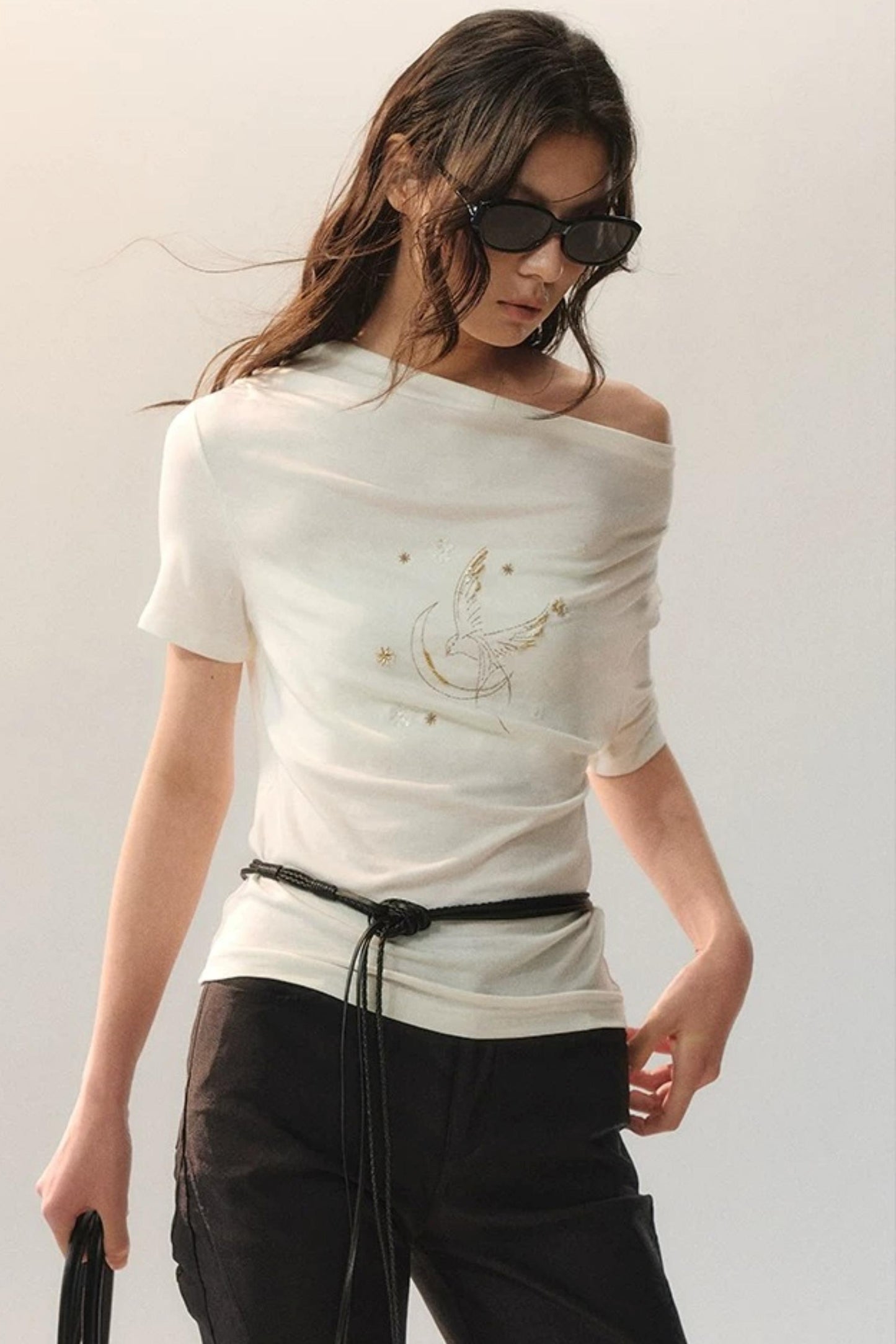 Asymmetric Beaded Bird Top