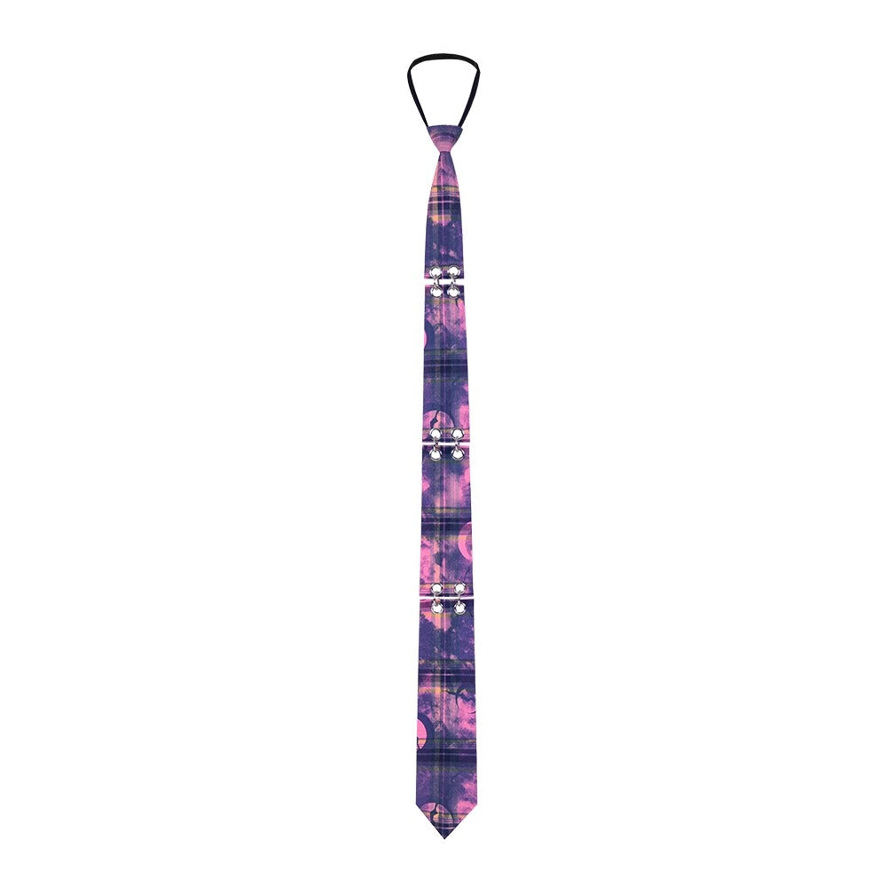 Plaid long tie