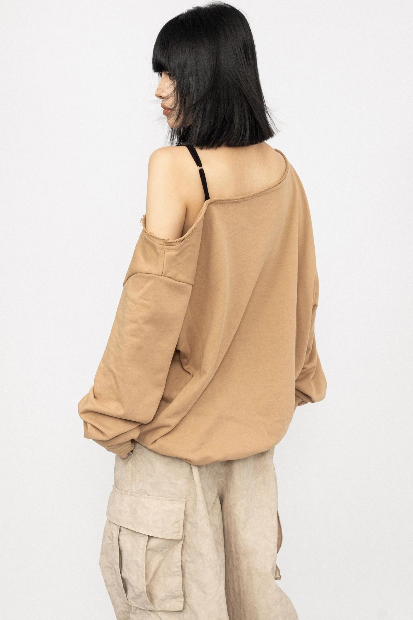 Vintage Slanted Shoulder Sweatshirt