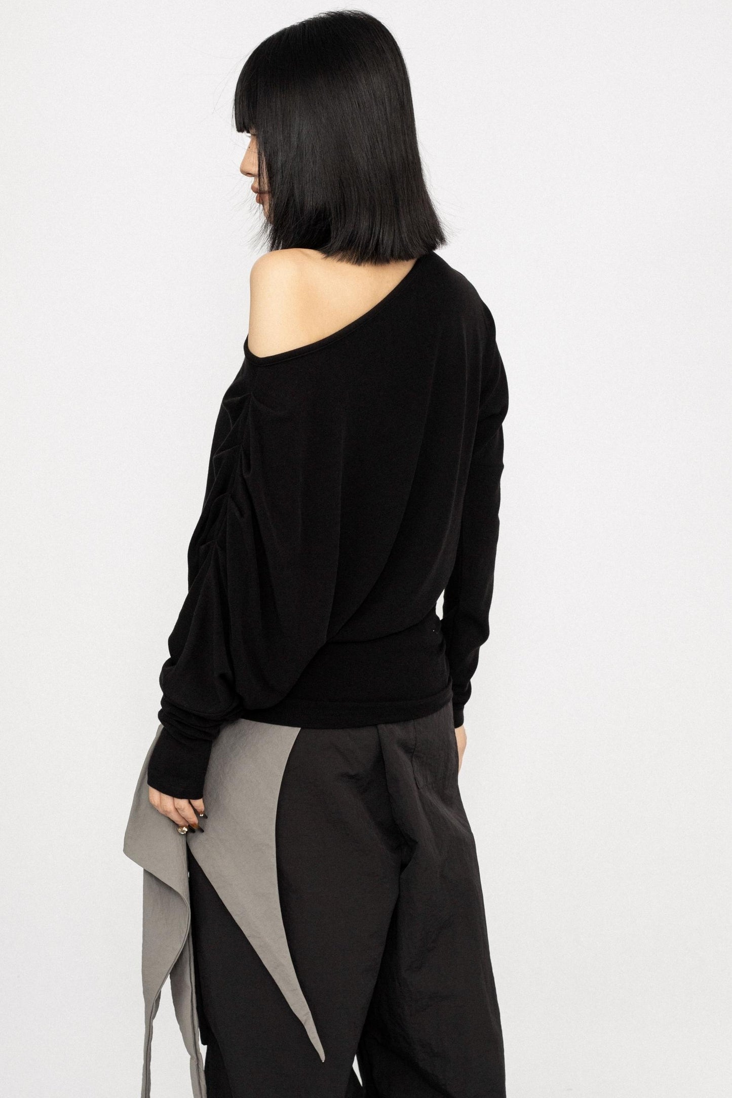 Autumn Black Shoulder Top