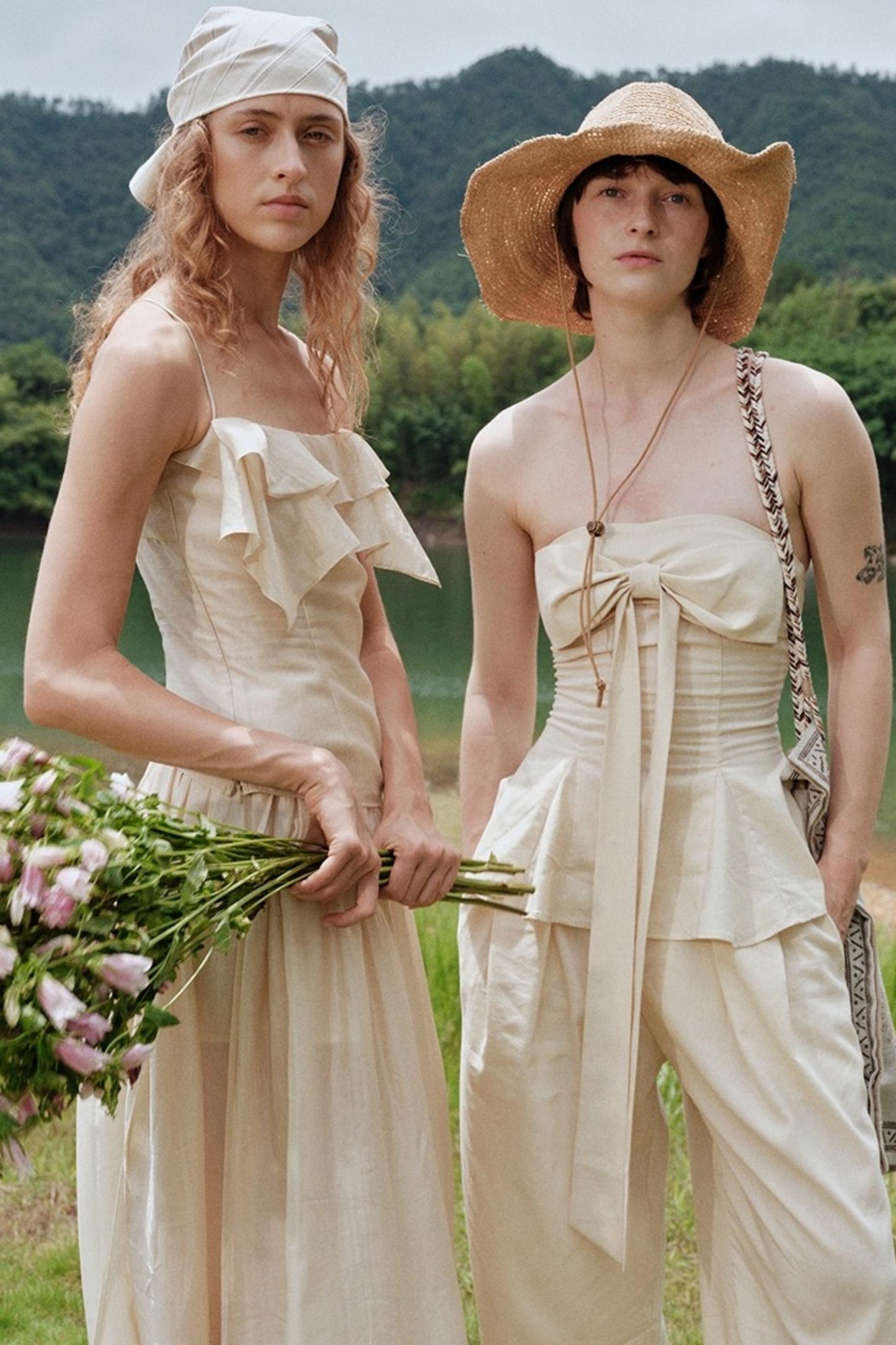 Summer Ruffled Camisole Skirt Set-Up