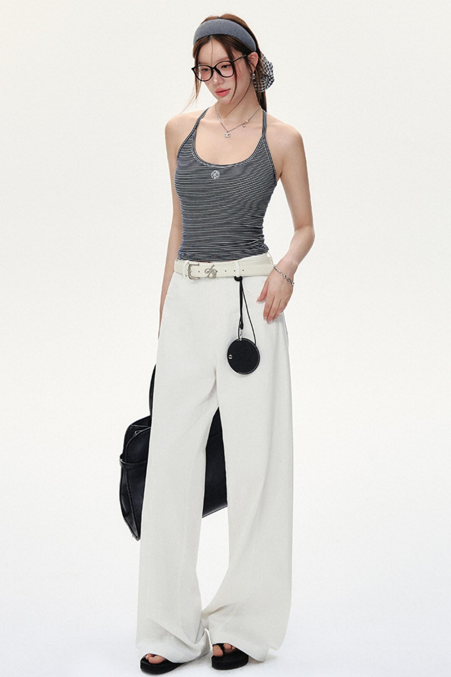 Retro Straight Mop Pants