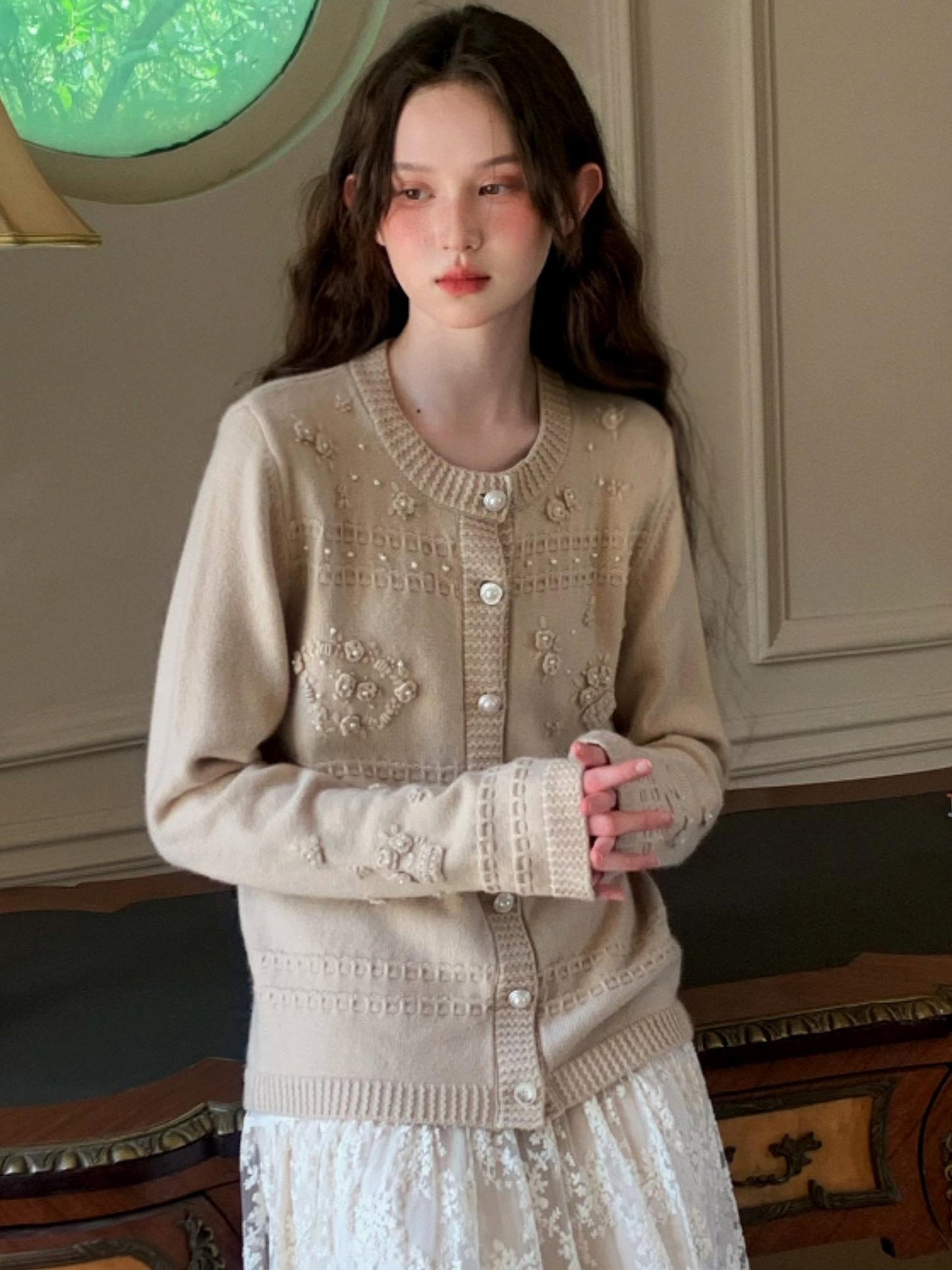 Apricot Knitted Australian Wool Sweater