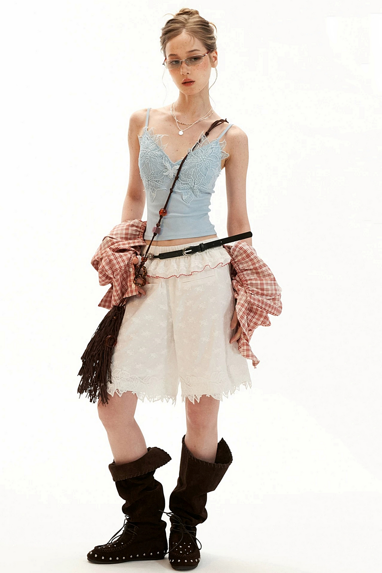 Lace Splicing Summer Shorts