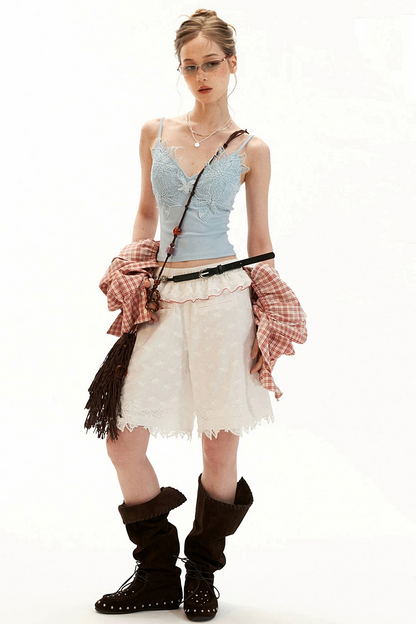 Lace Splicing Summer Shorts