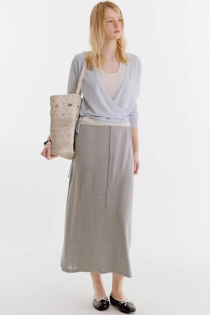 Gonna in maglia drappeggiata Lyocell