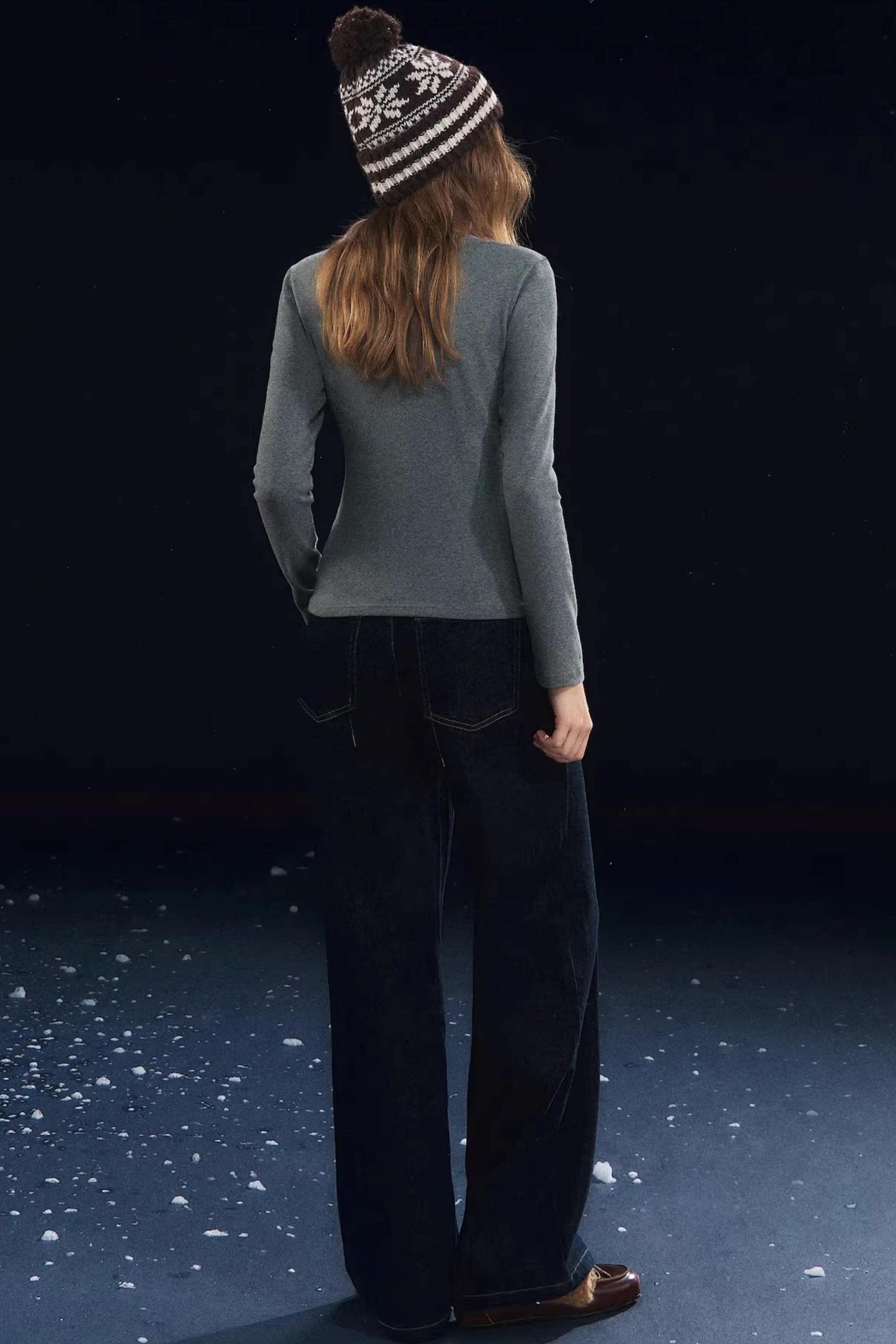 Karussell Print Samt Oberteil