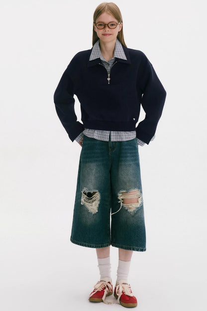 Layered Check Sweatshirt Set-Up